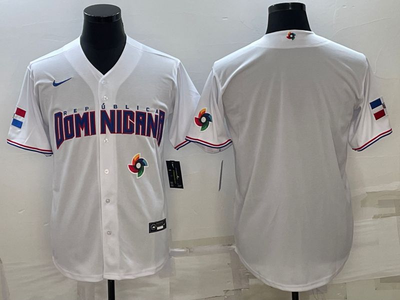 Men 2023 World Cub Blank White Nike MLB Jersey7->more jerseys->MLB Jersey